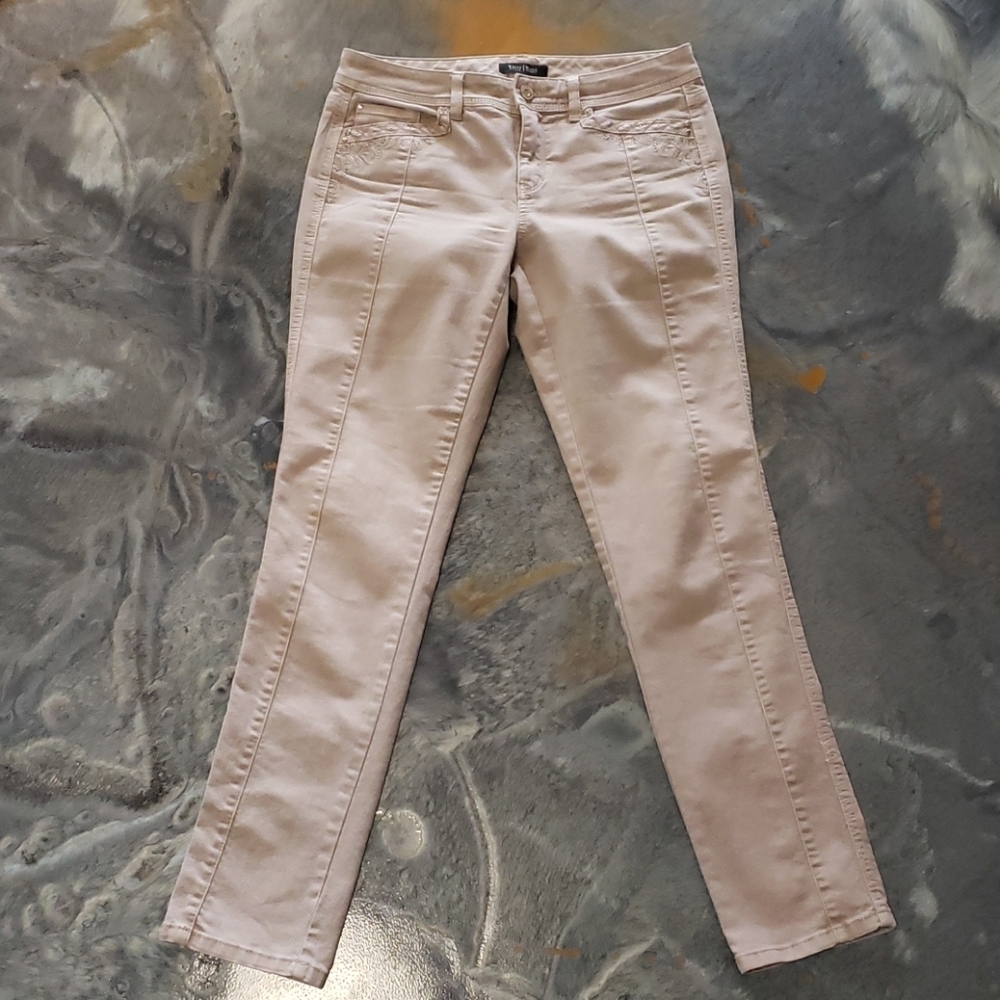 White House Black Market Embroidered Jeans Size 4R